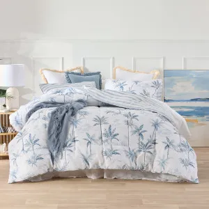 Pillow Talk Bahama Palm Reversible Comforter Set Blue by Pillow Talk, a Quilts & Bedspreads for sale on Style Sourcebook