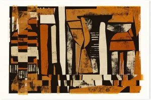 Rusty Orange Mid Century by Gioia Wall Art, a Prints for sale on Style Sourcebook