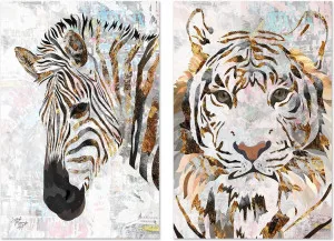 Grunge Zebra And Tiger, Set Of 2 by Gioia Wall Art, a Prints for sale on Style Sourcebook