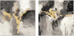 Deep Gold Abstract, Style A & B, Set Of 2 by Gioia Wall Art, a Prints for sale on Style Sourcebook