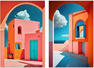 Geometric Town, Set Of 2 by Gioia Wall Art, a Prints for sale on Style Sourcebook