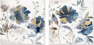 Blue Watercolor Florals, Style A & B, Set of 2 by Gioia Wall Art, a Prints for sale on Style Sourcebook