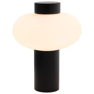 Mercator Saxe Decorative Timber Table Lamp - Black by Mercator, a Lamps for sale on Style Sourcebook