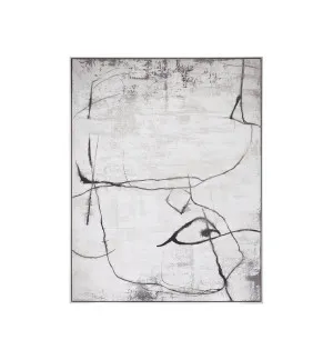 Hand-Painted Linear Silence I Wall Art Canvas 110cm x 140cm by Luxe Mirrors, a Prints for sale on Style Sourcebook