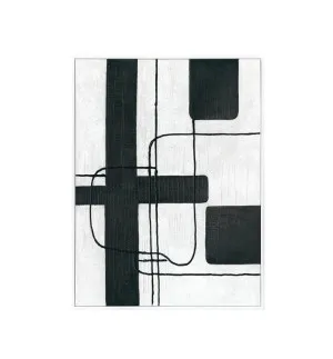 Hand-Painted The Weight of Lines II Wall Art Canvas 90cm x 120cm by Luxe Mirrors, a Prints for sale on Style Sourcebook