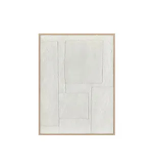 Hand-Painted Echoes in White Wall Art Canvas 90cm x 120cm by Luxe Mirrors, a Prints for sale on Style Sourcebook