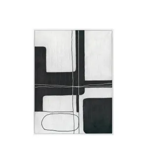 Hand-Painted The Weight of Lines I Wall Art Canvas 90cm x 120cm by Luxe Mirrors, a Prints for sale on Style Sourcebook