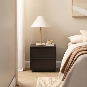 Osaka Bedside Table - Textured Black - Mocka by Mocka., a Side Table for sale on Style Sourcebook