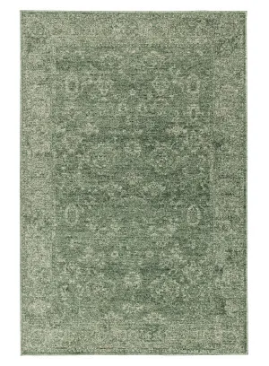 Vinchi Tonal Distressed Green Rug by Miss Amara, a Persian Rugs for sale on Style Sourcebook