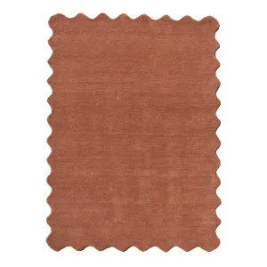 Scalloped Rug 240x340cm in Rust by OZ Design, a Contemporary Rugs for sale on Style Sourcebook