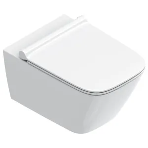 Catalano Green Wall Hung Toilet Pan With Soft-Close Slim Seat Gloss White GREENWHGWPOSL by Catalano, a Toilets & Bidets for sale on Style Sourcebook