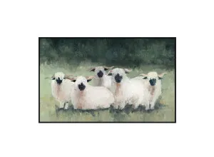 Gathered Flock Wall Art Canvas 80cm x 120cm by Luxe Mirrors, a Prints for sale on Style Sourcebook
