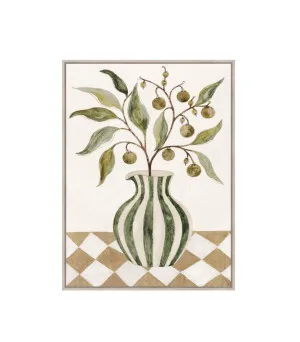 Olive Orchard Vase Wall Art Canvas 80cm x 120cm by Luxe Mirrors, a Prints for sale on Style Sourcebook