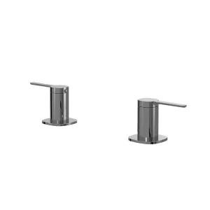 SYMMETRY Quarter Turn Lever Basin Tap Set Polished Stainless Steel by Highgrove Bathrooms, a Bathroom Taps & Mixers for sale on Style Sourcebook