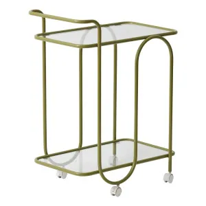 Trinity Bar Cart 60x82cm in Green by OZ Design, a Sideboards, Buffets & Trolleys for sale on Style Sourcebook