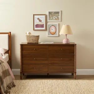 Betti Bobbin Six Drawer - Walnut - Mocka by Mocka., a Dressers & Chests of Drawers for sale on Style Sourcebook