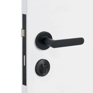 Matt Black Entrance Door Kit by Manovella, a Door Hardware for sale on Style Sourcebook