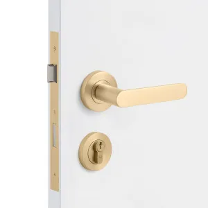 Satin Brass Entrance Door Kit by Manovella, a Door Hardware for sale on Style Sourcebook