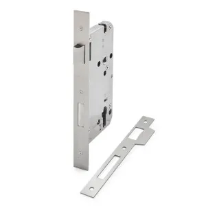 Brushed Nickel Euro Mortice Lock 316SSS (85mm Pitch 60mm Backset) by Manovella, a Door Hardware for sale on Style Sourcebook