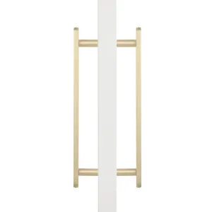 Brushed Brass Oval Profile Back to Back Door Pull - Imogen by Manovella, a Door Hardware for sale on Style Sourcebook