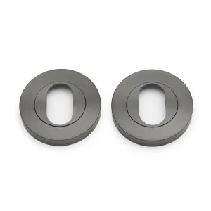 Gunmetal Oval Escutcheon (Pair) by Manovella, a Door Hardware for sale on Style Sourcebook