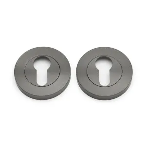 Gunmetal Euro Escutcheon (Pair) - Solid Brass by Manovella, a Door Hardware for sale on Style Sourcebook