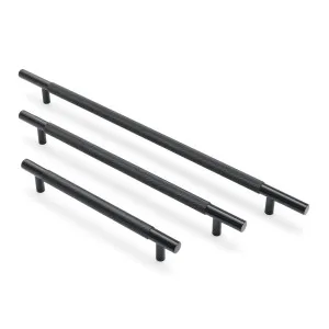 Matt Black Knurled Appliance/Door Pull - Charmian by Manovella, a Door Hardware for sale on Style Sourcebook