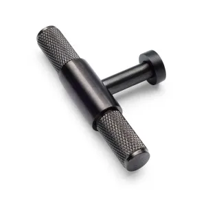 Gunmetal Knurled Cabinet T-Bar Pull - Miranda by Manovella, a Cabinet Hardware for sale on Style Sourcebook
