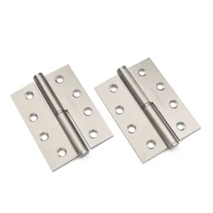 Brushed Nickel Lift Off Right Hand Hinge (Pair) 100mm x 75mm by Manovella, a Door Hardware for sale on Style Sourcebook