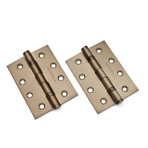 Aged Brass Ball Bearing Hinge (Pair) 100mm x 75mm by Manovella, a Door Hardware for sale on Style Sourcebook
