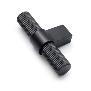 Matt Black Fluted T-Bar - Athena by Manovella, a Cabinet Hardware for sale on Style Sourcebook