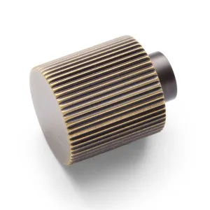 Aged Brass Fluted Knob - Rhea by Manovella, a Cabinet Hardware for sale on Style Sourcebook