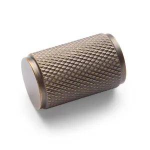 Aged Brass Knurled Cabinet Knob - Helena by Manovella, a Cabinet Hardware for sale on Style Sourcebook