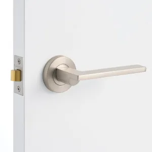 Brushed Nickel Passage Door Handle - Hamilton by Manovella, a Door Hardware for sale on Style Sourcebook