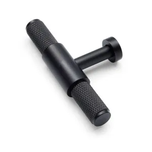 Matt Black Knurled Cabinet T-Bar Pull - Miranda by Manovella, a Cabinet Hardware for sale on Style Sourcebook