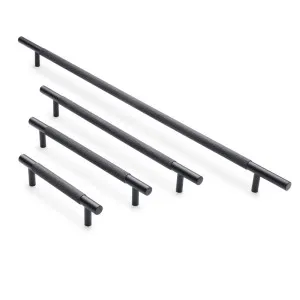 Matt Black Knurled Drawer Pull - Charmian by Manovella, a Cabinet Hardware for sale on Style Sourcebook