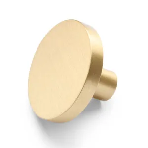 Brushed Brass Round Profile Cabinet Knob - Olivia by Manovella, a Cabinet Hardware for sale on Style Sourcebook