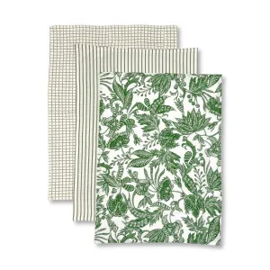 Pack of 3 Samara Green Tea Towel  50 x70cm by Madras Link, a Aprons for sale on Style Sourcebook