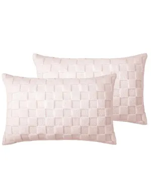 Soft Pink Checkered Snuggle Fleece Pillowcase Pair by null, a Pillow Cases for sale on Style Sourcebook