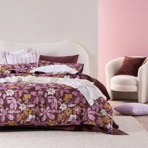 Pillow Talk Delilah Floral Quilt Cover Set Dark Brown by Pillow Talk, a Quilt Covers for sale on Style Sourcebook