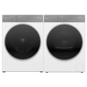 Fisher & Paykel Series 5 12kg Contemporary Front Load Washer & 10kg Heat Pump Dryer Laundry Package White WH1260P5DH1060P5 by Fisher & Paykel, a Washing Machines & Dryers for sale on Style Sourcebook