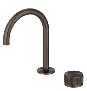 Mica Fluted Gooseneck Hob Basin Mixer Set by Bella Vista, a Bathroom Taps & Mixers for sale on Style Sourcebook