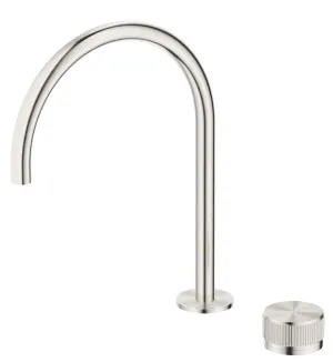 Mica Fluted Gooseneck Hob Sink/Basin Mixer Set by Bella Vista, a Bathroom Taps & Mixers for sale on Style Sourcebook