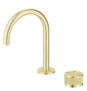 Mica Fluted Gooseneck Hob Basin Mixer Set by Bella Vista, a Bathroom Taps & Mixers for sale on Style Sourcebook