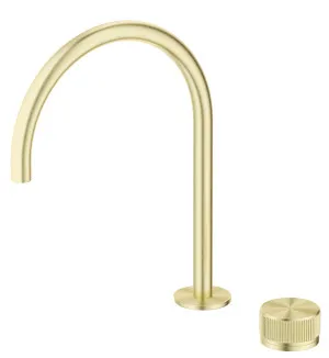 Mica Fluted Gooseneck Hob Sink/Basin Mixer Set by Bella Vista, a Bathroom Taps & Mixers for sale on Style Sourcebook