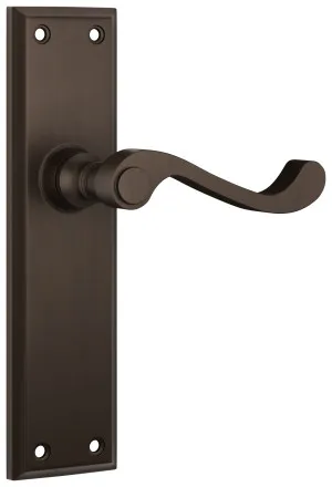 Milton Lever - Long Backplate - Antique Brass by Tradco, a Door Hardware for sale on Style Sourcebook