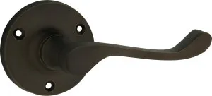 Victorian Lever - Round Rose - Antique Brass by Tradco, a Door Hardware for sale on Style Sourcebook