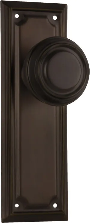 Edwardian Knob - Long Backplate - Antique Brass by Tradco, a Door Hardware for sale on Style Sourcebook