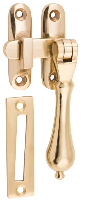 Long Throw Teadrop Casement Window Fastener - Polished Brass by Tradco, a Window Hardware for sale on Style Sourcebook