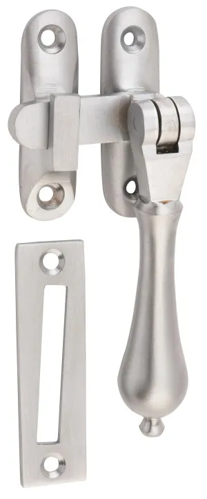 Long Throw Teadrop Casement Window Fastener - Satin Chrome by Tradco, a Window Hardware for sale on Style Sourcebook